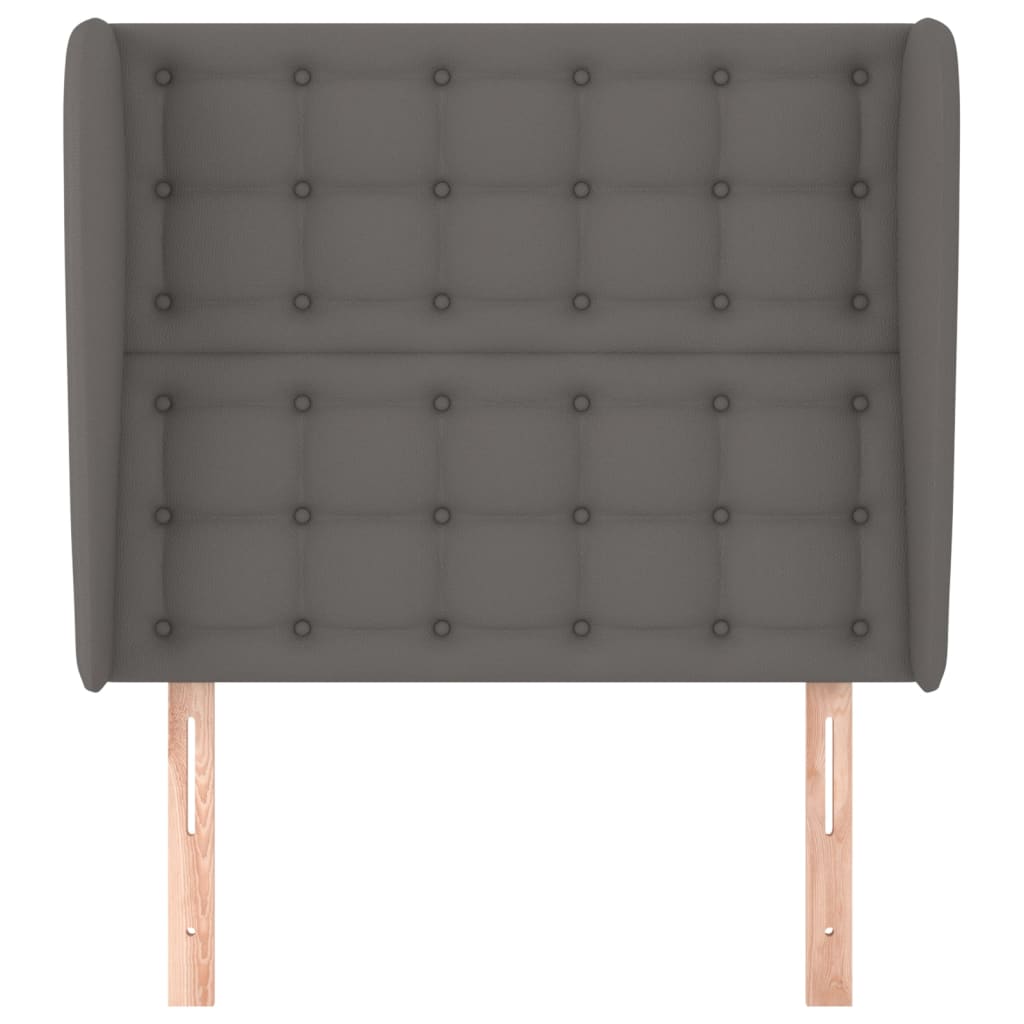 Testiera ad Orecchio Grigio Scuro 93x23x118/128cm in Similpelle