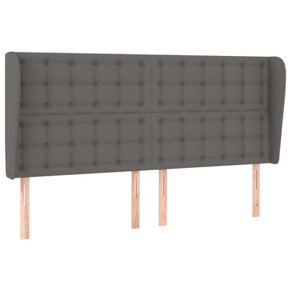 Testiera ad Orecchio Grigio 203x23x118/128cm in Similpelle