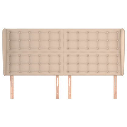 Testiera ad Orecchio Cappuccino 203x23x118/128 cm in Similpelle