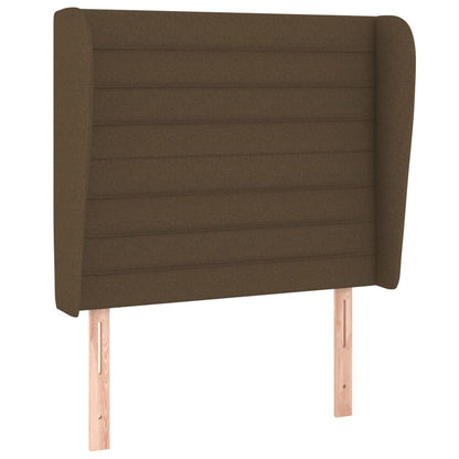 Testiera ad Orecchio Marrone Scuro 83x23x118/128 cm in Tessuto