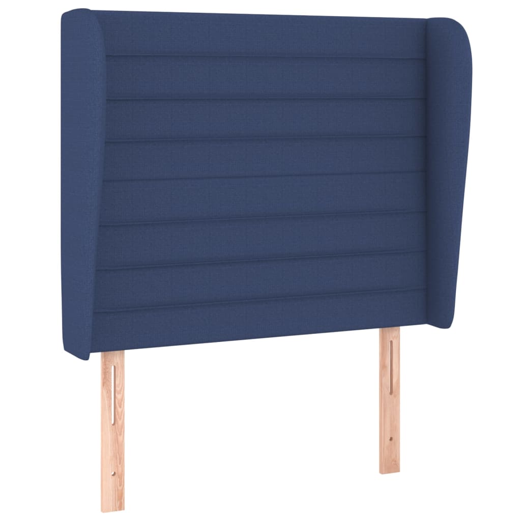 Testiera ad Orecchio Blu 93x23x118/128 cm in Tessuto