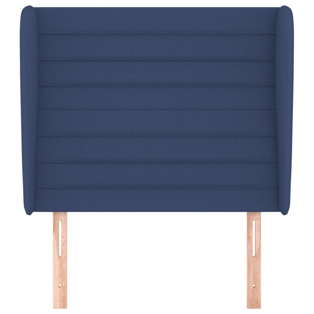 Testiera ad Orecchio Blu 93x23x118/128 cm in Tessuto