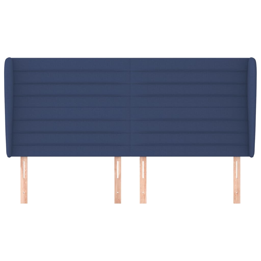 Testiera ad Orecchio Blu 163x23x118/128 cm in Tessuto