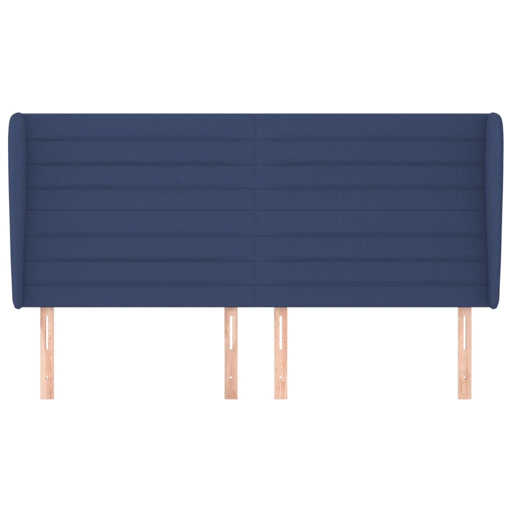 Testiera ad Orecchio Blu 183x23x118/128 cm in Tessuto