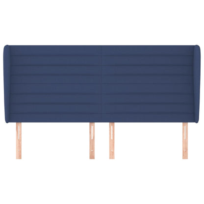 Testiera ad Orecchio Blu 203x23x118/128 cm in Tessuto