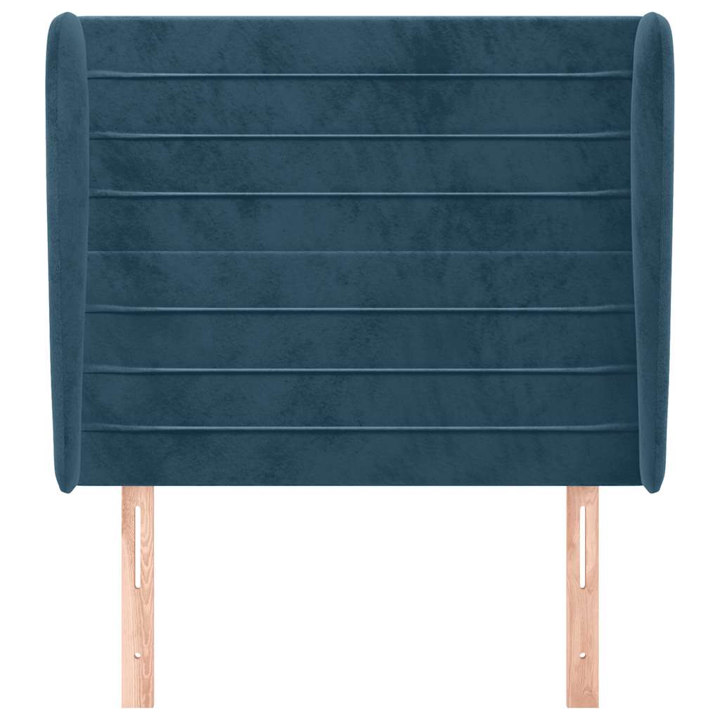 Testiera ad Orecchio Blu Scuro 93x23x118/128 cm in Velluto