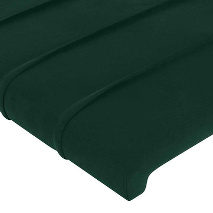 Testiera ad Orecchio Verde Scuro 183x23x118/128cm in Velluto