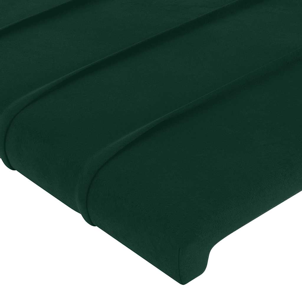 Testiera ad Orecchio Verde Scuro 203x23x118/128cm in Velluto