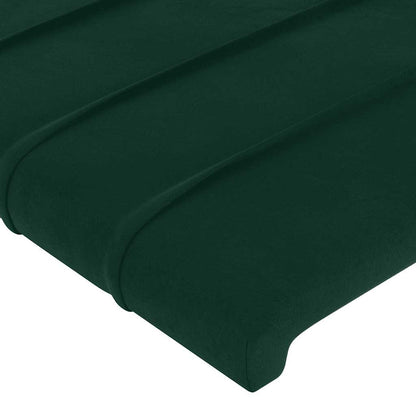 Testiera ad Orecchio Verde Scuro 203x23x118/128cm in Velluto