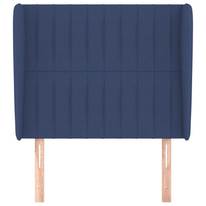 Testiera ad Orecchio Blu 93x23x118/128 cm in Tessuto