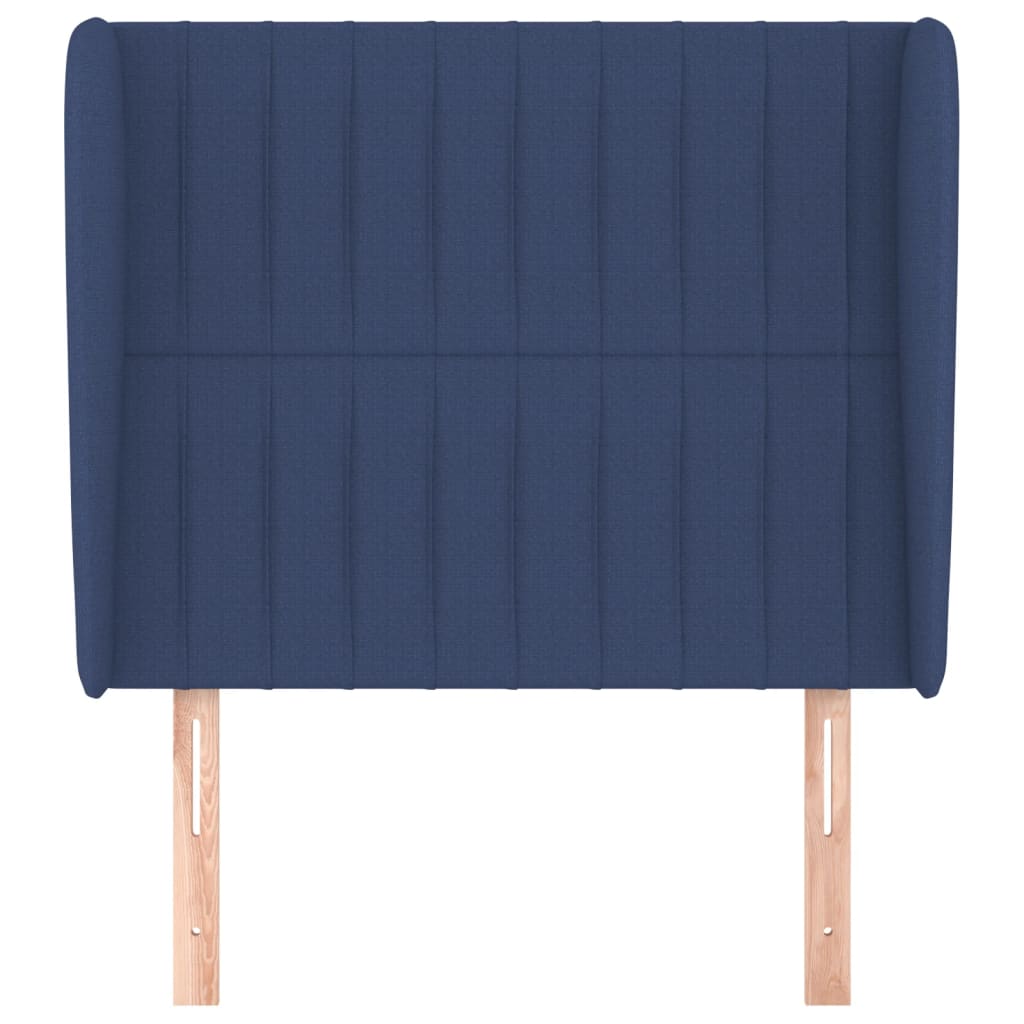 Testiera ad Orecchio Blu 93x23x118/128 cm in Tessuto