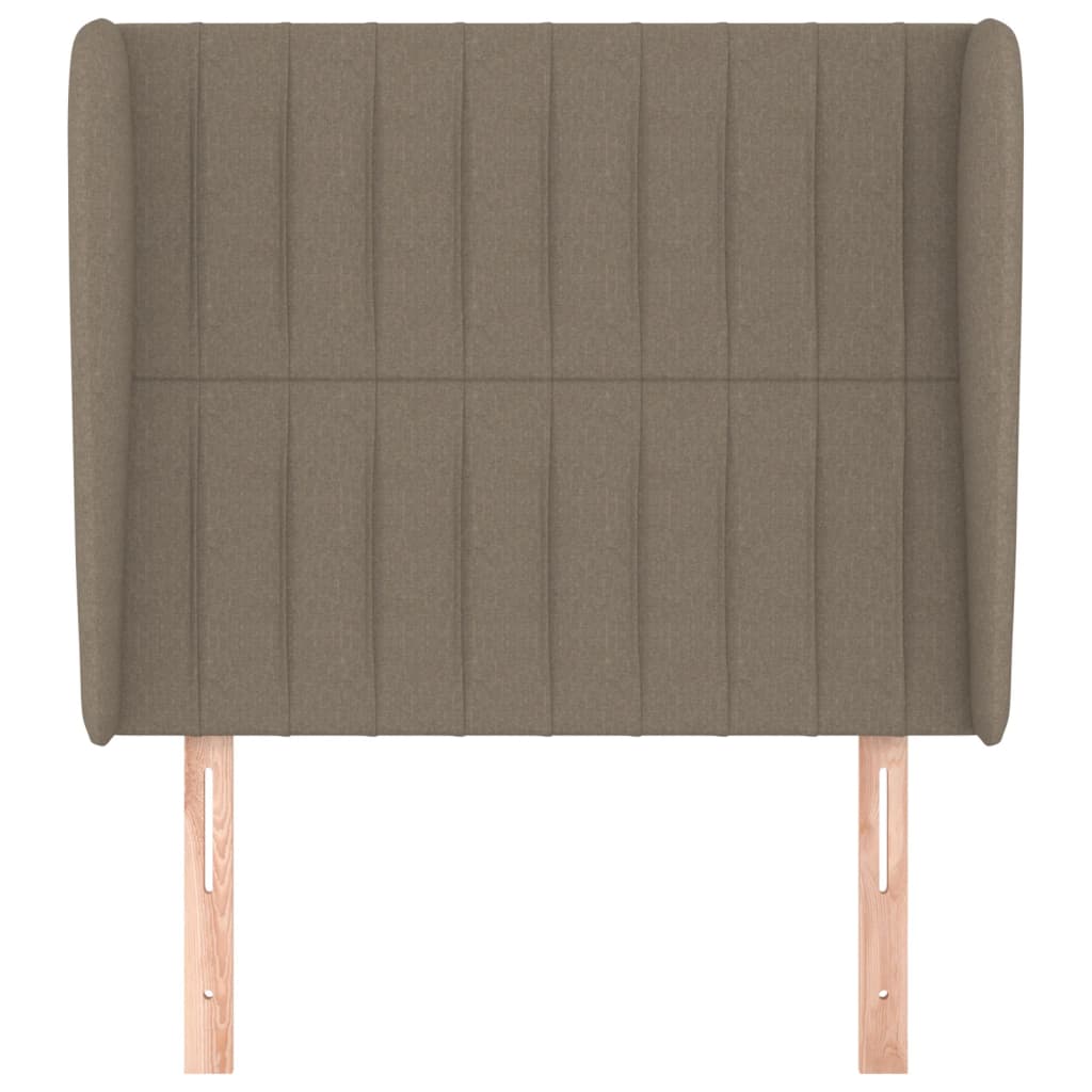 Testiera ad Orecchio Tortora 103x23x118/128 cm in Tessuto