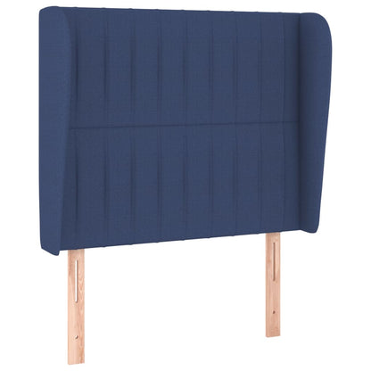 Testiera ad Orecchio Blu 103x23x118/128 cm in Tessuto