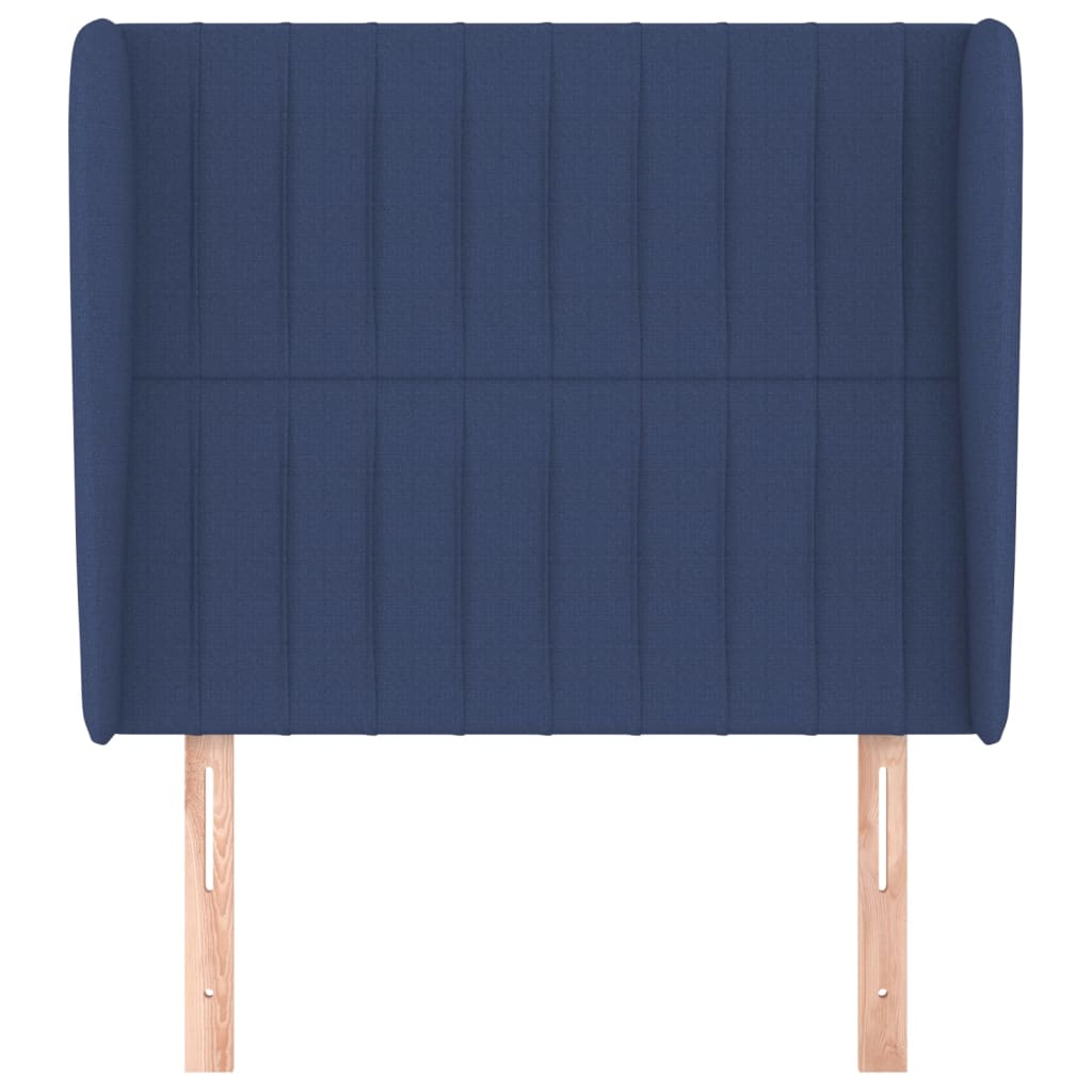 Testiera ad Orecchio Blu 103x23x118/128 cm in Tessuto