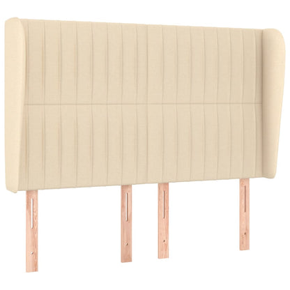 Testiera ad Orecchio Crema 147 x 23 x 118/128 cm in Tessuto