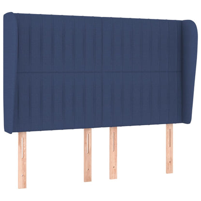 Testiera ad Orecchio Blu 147 x 23 x 118/128 cm in Tessuto