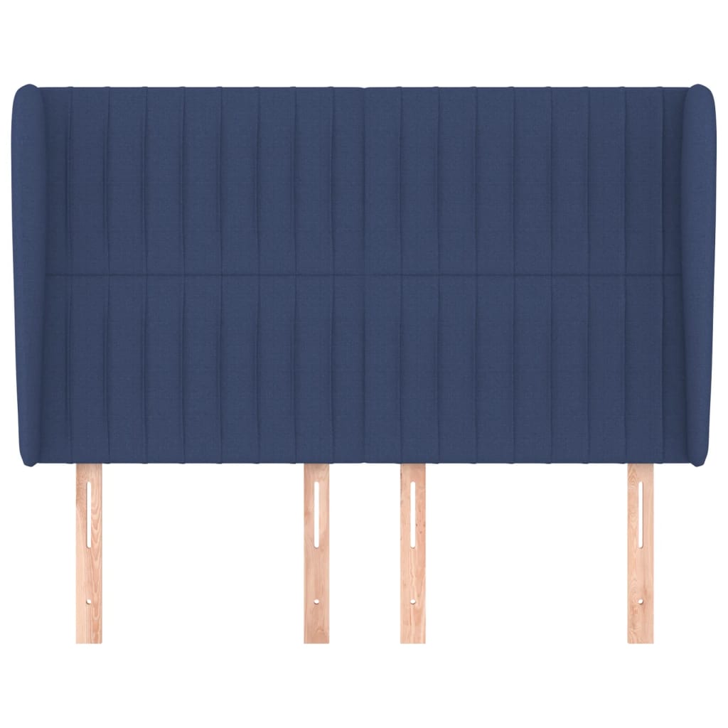 Testiera ad Orecchio Blu 147 x 23 x 118/128 cm in Tessuto