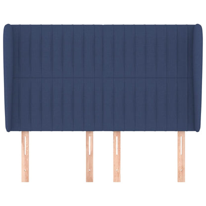 Testiera ad Orecchio Blu 147 x 23 x 118/128 cm in Tessuto