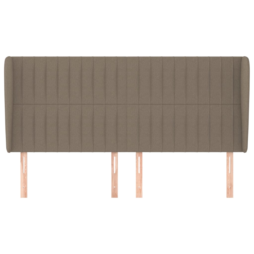 Testiera ad Orecchio Tortora 163x23x118/128 cm in Tessuto
