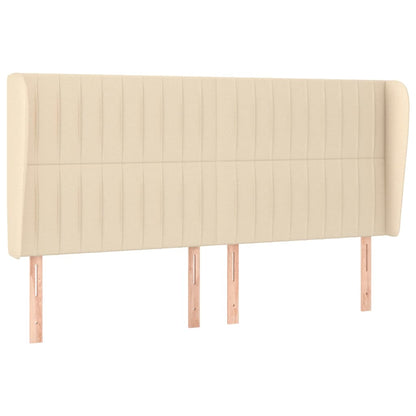 Testiera ad Orecchio Crema 163x23x118/128 cm in Tessuto