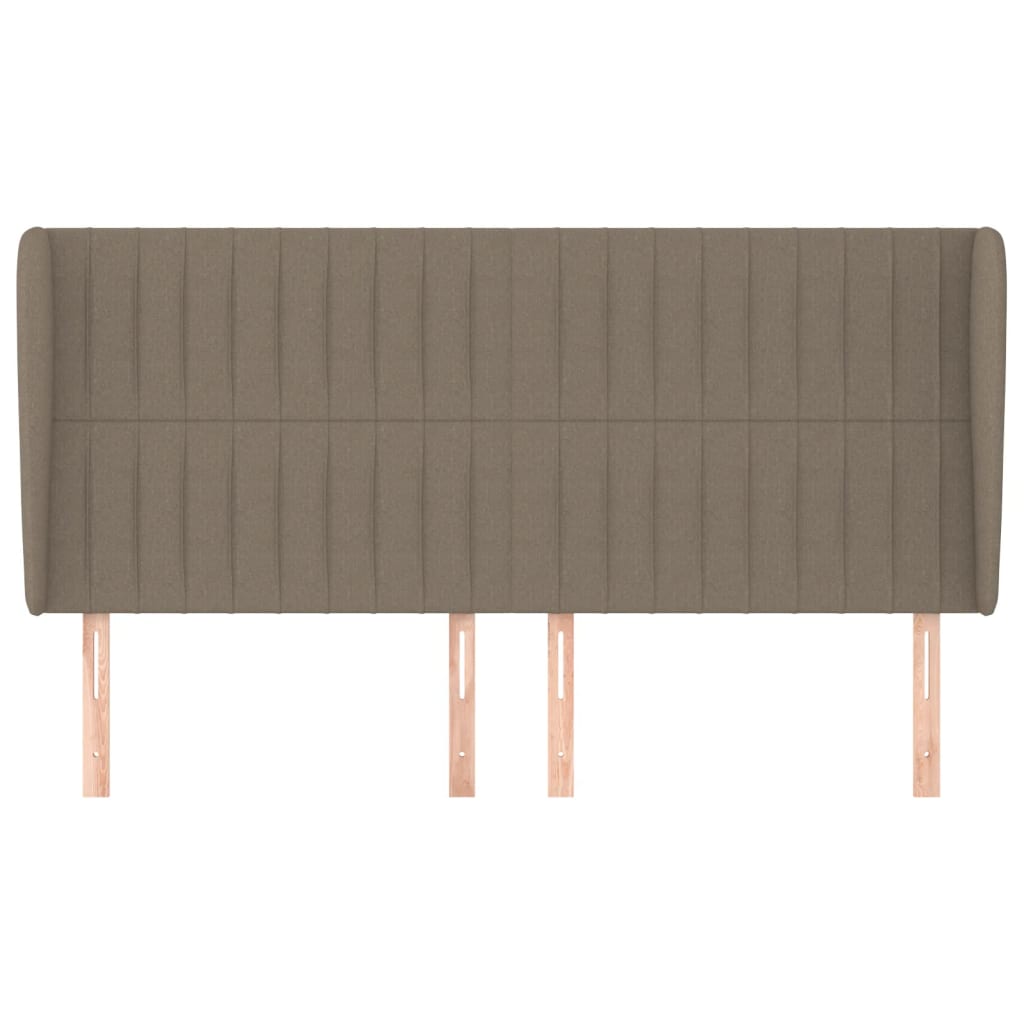 Testiera ad Orecchio Tortora 183x23x118/128 cm in Tessuto