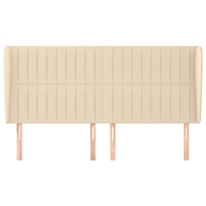 Testiera ad Orecchio Crema 183x23x118/128 cm in Tessuto