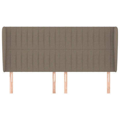 Testiera ad Orecchio Tortora 203x23x118/128 cm in Tessuto