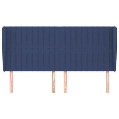 Testiera ad Orecchio Blu 203x23x118/128 cm in Tessuto