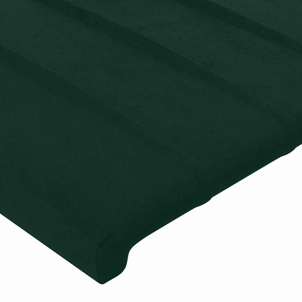 Testiera ad Orecchio Verde Scuro 103x23x118/128cm in Velluto