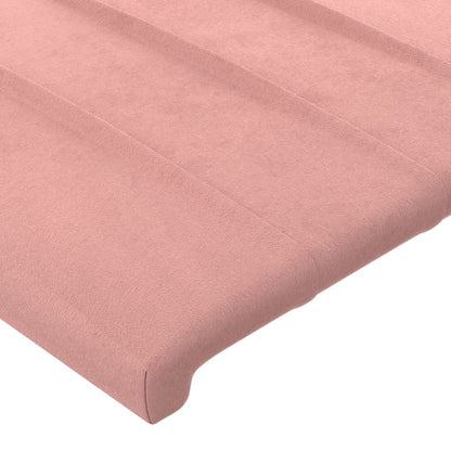 Testiera ad Orecchio Rosa 103x23x118/128 cm in Velluto