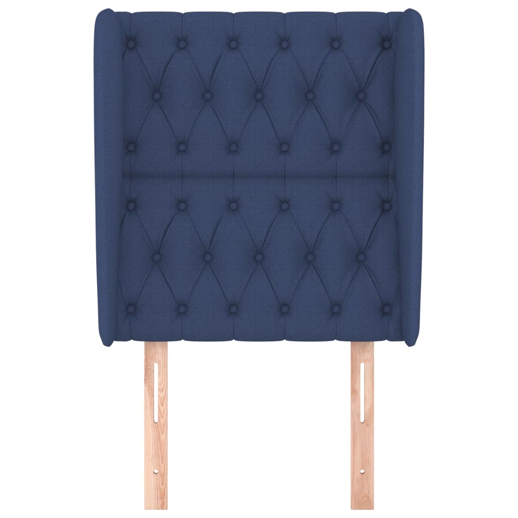 Testiera ad Orecchio Blu 83x23x118/128 cm in Tessuto