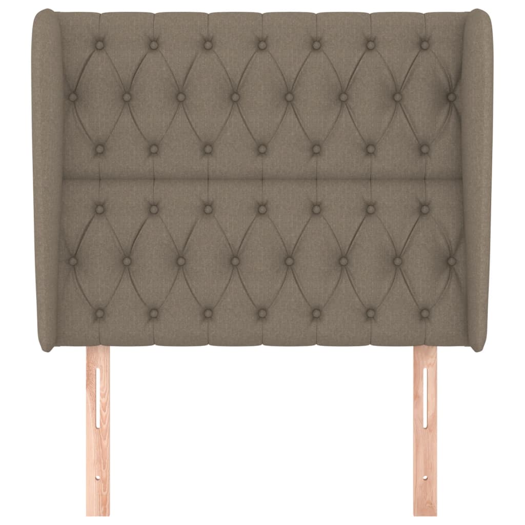 Testiera ad Orecchio Tortora 93x23x118/128 cm in Tessuto