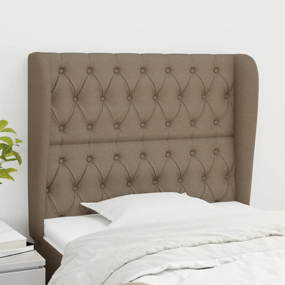 Testiera ad Orecchio Tortora 93x23x118/128 cm in Tessuto