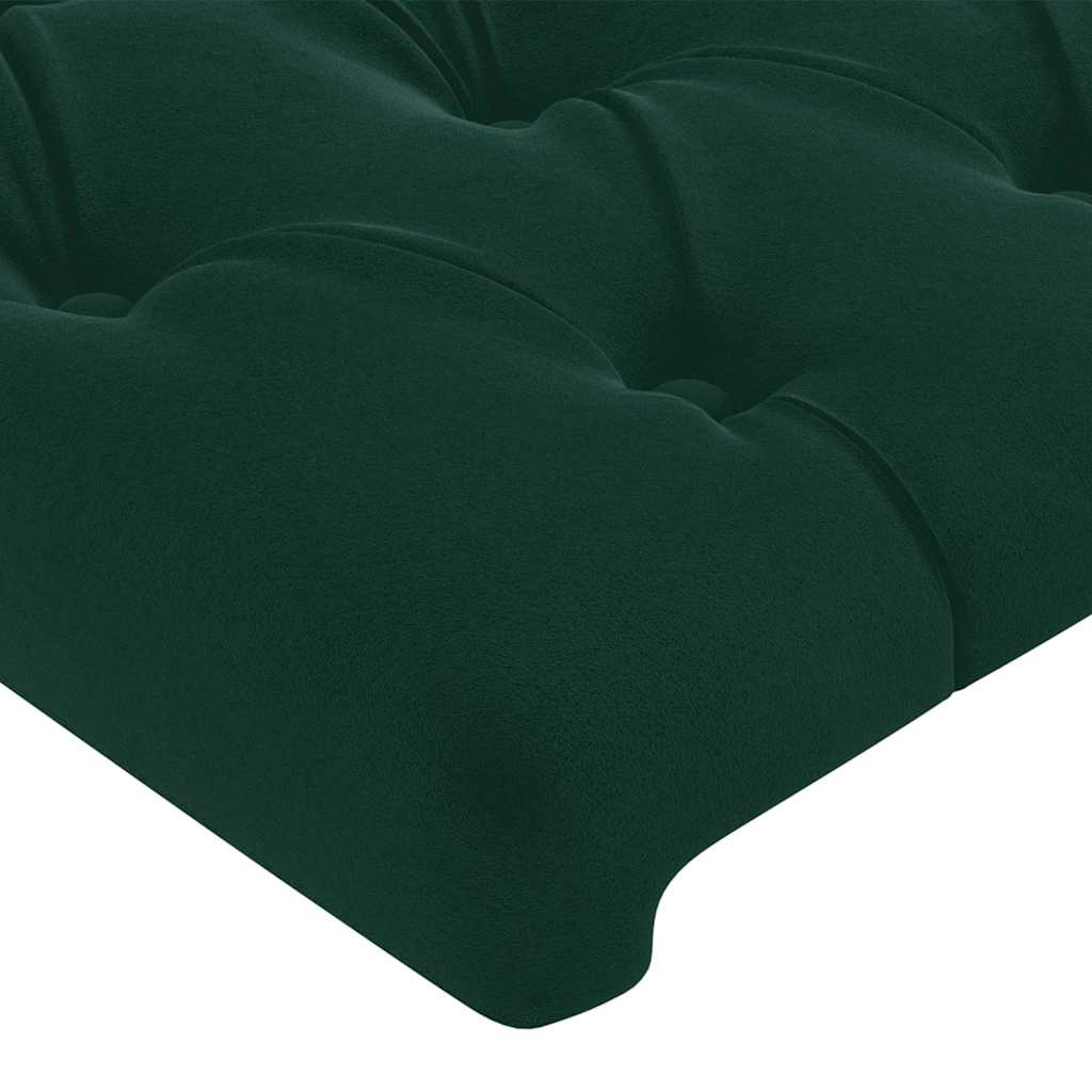 Testiera ad Orecchio Verde Scuro 183x23x118/128cm in Velluto