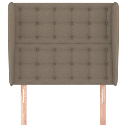 Testiera ad Orecchio Tortora 83x23x118/128 cm in Tessuto