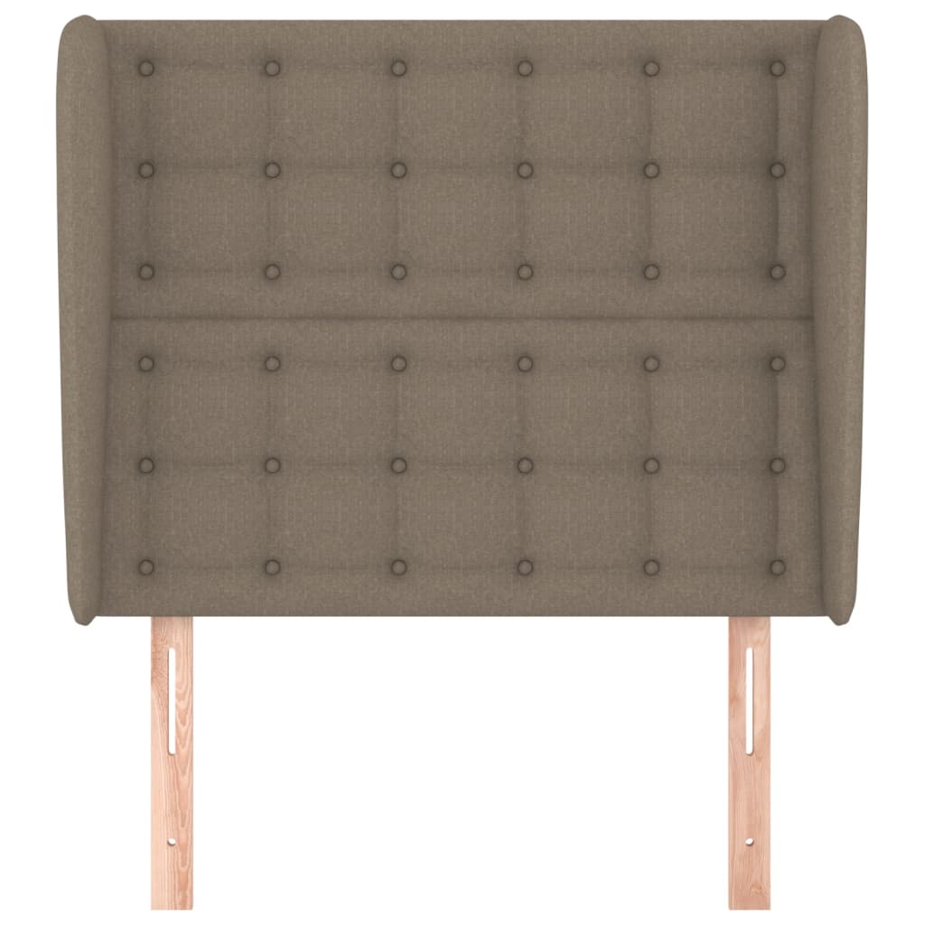 Testiera ad Orecchio Tortora 93x23x118/128 cm in Tessuto