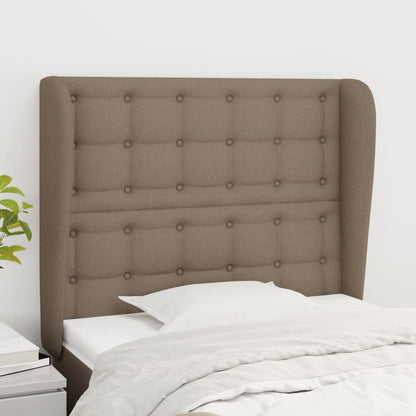 Testiera ad Orecchio Tortora 93x23x118/128 cm in Tessuto