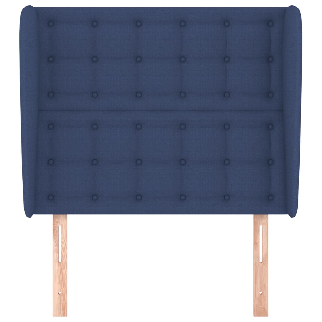Testiera ad Orecchio Blu 93x23x118/128 cm in Tessuto