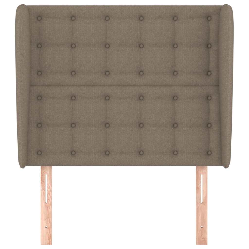 Testiera ad Orecchio Tortora 103x23x118/128 cm in Tessuto