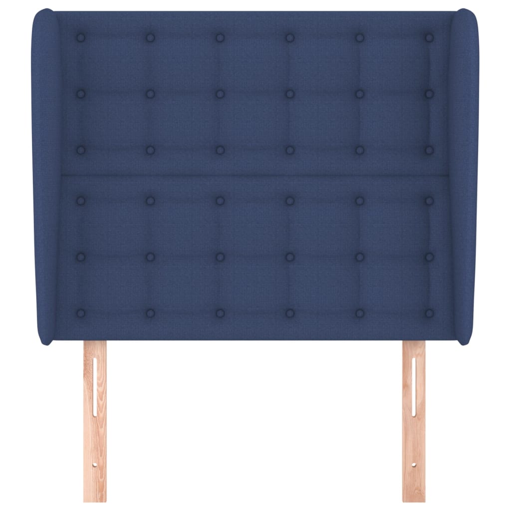 Testiera ad Orecchio Blu 103x23x118/128 cm in Tessuto
