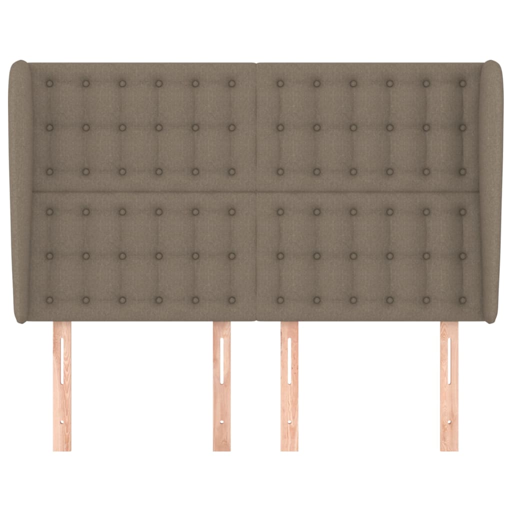 Testiera ad Orecchio Tortora 147 x 23 x 118/128 cm in Tessuto