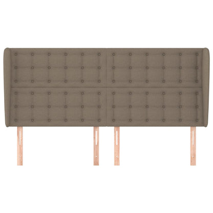 Testiera ad Orecchio Tortora 163x23x118/128 cm in Tessuto
