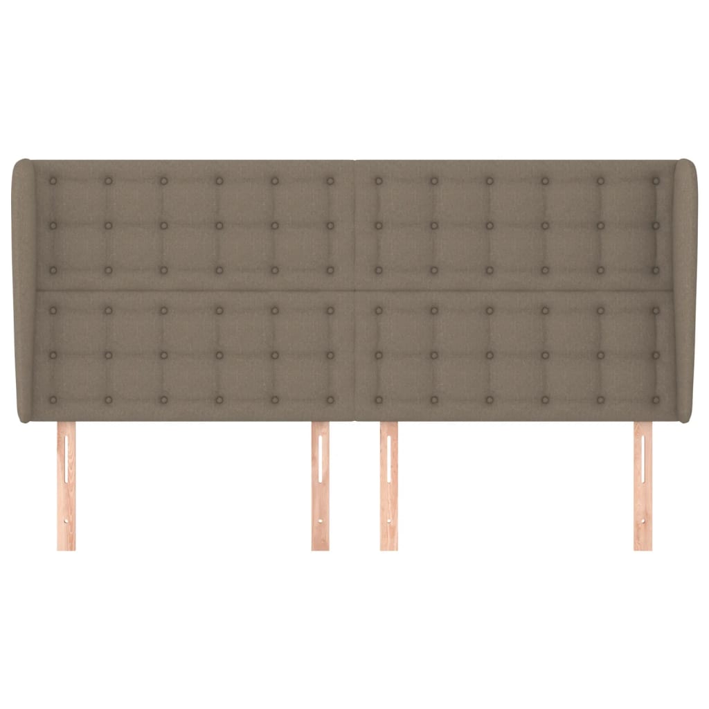 Testiera ad Orecchio Tortora 183x23x118/128 cm in Tessuto