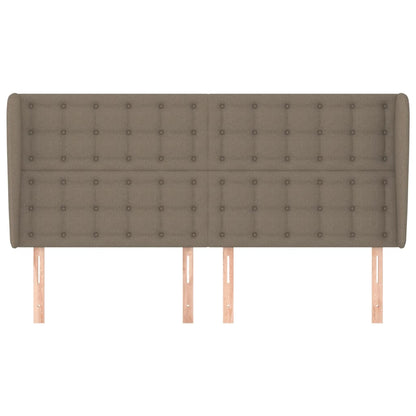Testiera ad Orecchio Tortora 183x23x118/128 cm in Tessuto