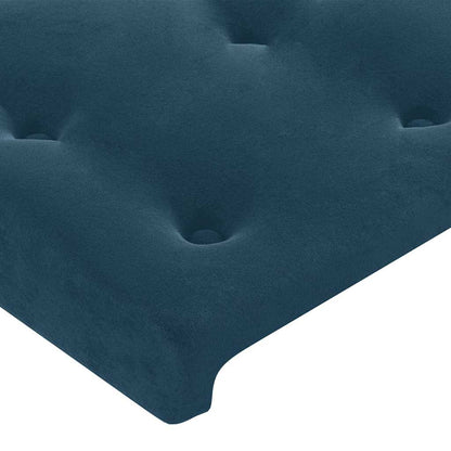 Testiera ad Orecchio Blu Scuro 103x23x118/128 cm in Velluto