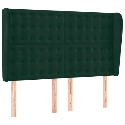 Testiera ad Orecchio Verde Scuro 147x23x118/128cm in Velluto