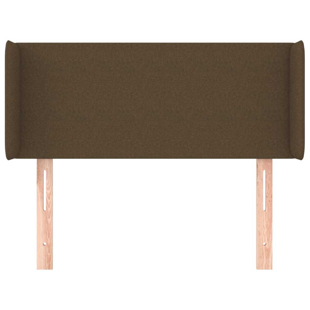Testiera ad Orecchio Marrone Scuro 83x16x78/88 cm in Tessuto