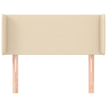 Testiera ad Orecchio Crema 83x16x78/88 cm in Tessuto