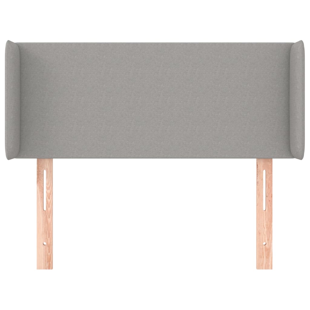 Testiera ad Orecchio Grigio Chiaro 103x16x78/88 cm in Tessuto