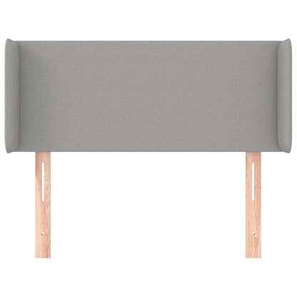 Testiera ad Orecchio Grigio Chiaro 103x16x78/88 cm in Tessuto